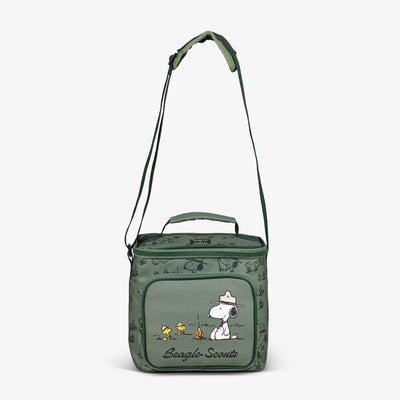 Strap View | Peanuts Beagle Scouts Square Lunch Cooler Bag::::Adjustable, padded shoulder strap