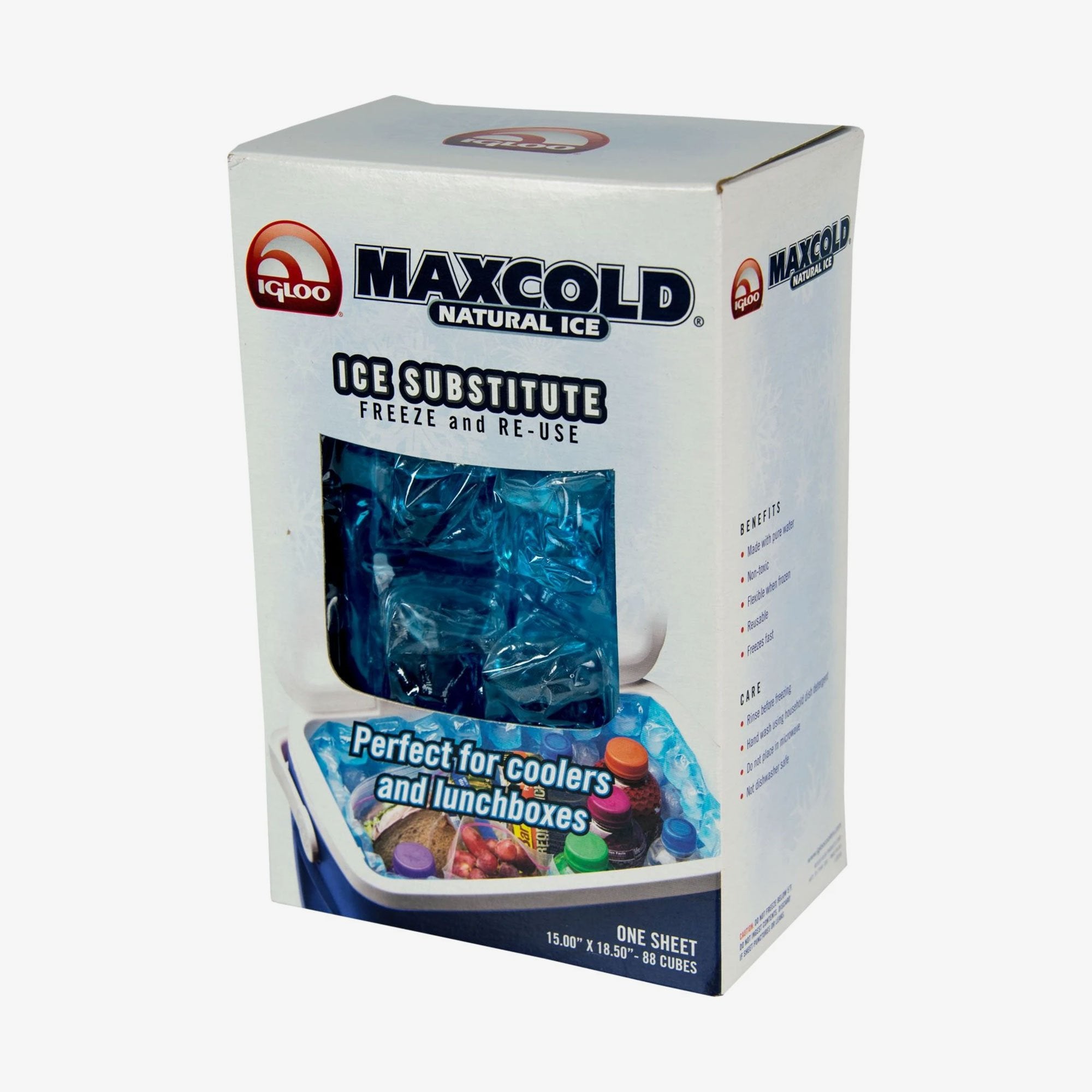 Igloo Coolers | Maxcold Natural Ice Sheet 8 Cube 2 Pack-Blue