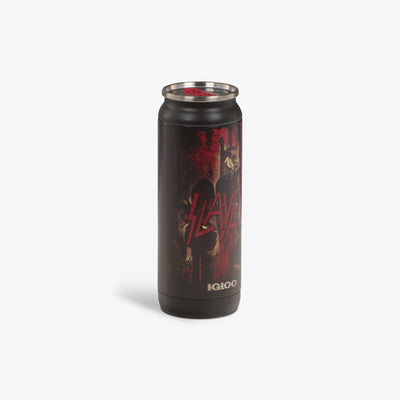 Angle View | Slayer Reign in Blood 16 Oz Can::::Sliding mouth-opening tab