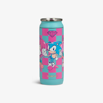 Front View | Sonic the Hedgehog and Friends 16 Oz Can::::Durable stainless steel 