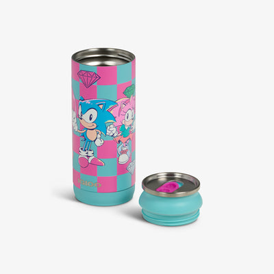 Lid Off View | Sonic the Hedgehog and Friends 16 Oz Can::::Removable lid