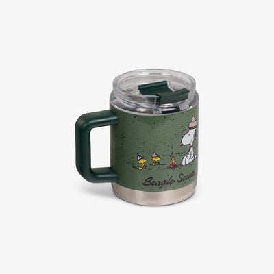 Angle View | Peanuts Beagle Scouts 15 Oz Coffee Mug::::