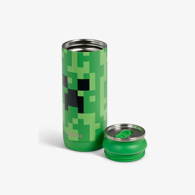 Lid Off View | Minecraft Creeper 16 Oz Can::::Removable lid