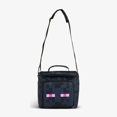 Strap View | Minecraft Enderman Square Lunch Cooler Bag::::Adjustable, padded shoulder strap