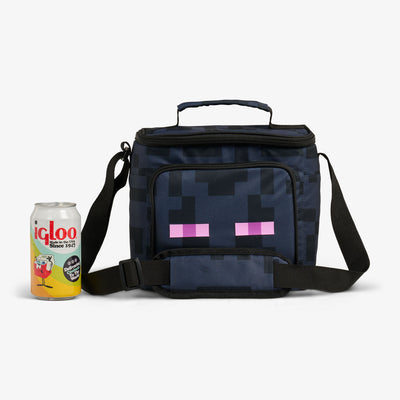 Size View | Minecraft Enderman Square Lunch Cooler Bag::::Holds up to 9 cans