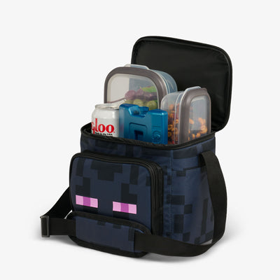 Open View | Minecraft Enderman Square Lunch Cooler Bag::::Insulated liner 