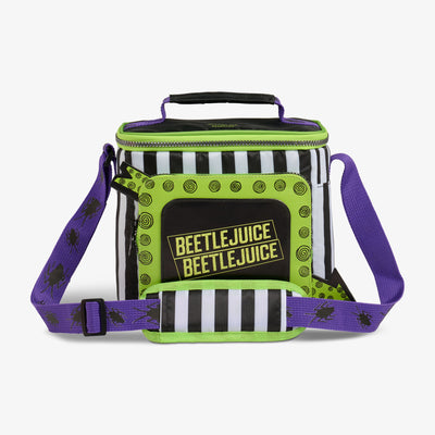 Front View | Beetlejuice Beetlejuice™ Square Lunch Cooler Bag::::Spacious main compartment