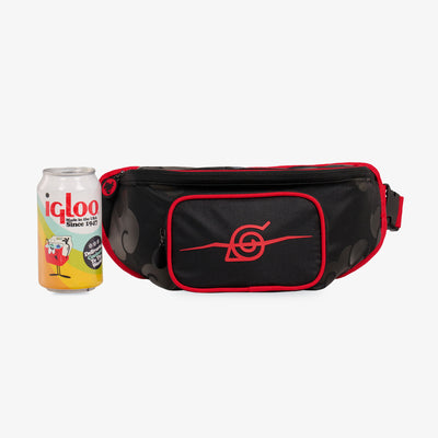 Size View | NARUTO SHIPPUDEN Akatsuki Fanny Pack::::Holds up to 3 cans