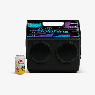 Size View | NFL Neon Miami Dolphins KoolTunes®::::Holds up to 26 cans