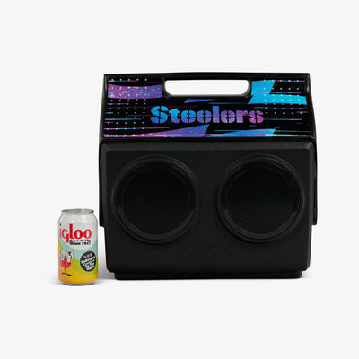 Size View | NFL Neon Pittsburgh Steelers KoolTunes®::::Holds up to 26 cans