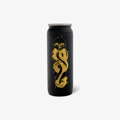 Back View | HARRY POTTER Dark Arts™ Symbols 16 Oz Can::::Matte black exterior