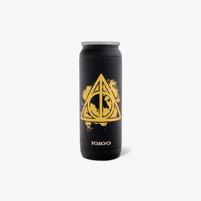 Front View | HARRY POTTER Dark Arts™ Symbols 16 Oz Can::::Gold metallic artwork