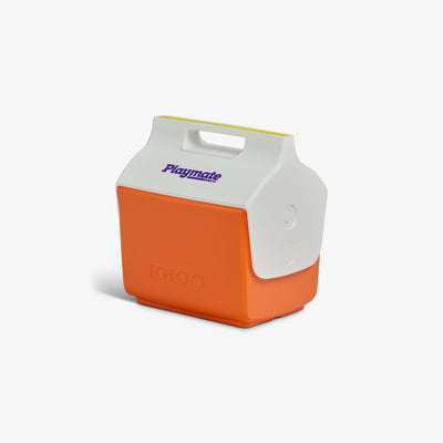 Angle View | Little Playmate 7 Qt Cooler::Citrus::Trademarked tent-top design