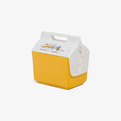 Angle View | Peanuts 75th Anniversary Little Playmate 7 Qt Cooler::::Original side push-button