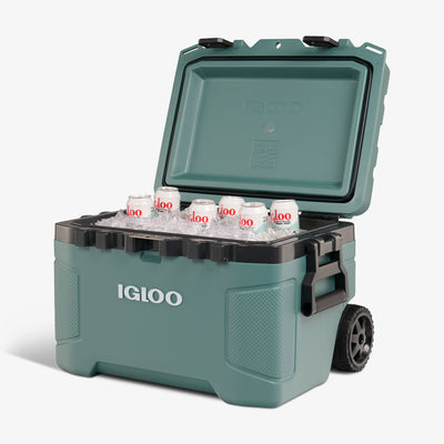 Open View | Trailmate 52 Qt Roller Cooler::Spruce::Built-in bottle opener