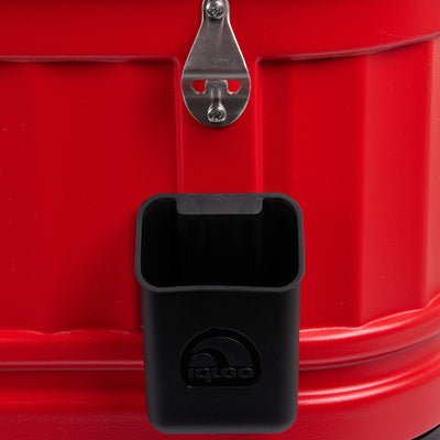 Details View | Party Bar 125 Qt Cooler::Red Star::Bottle opener & catch bin