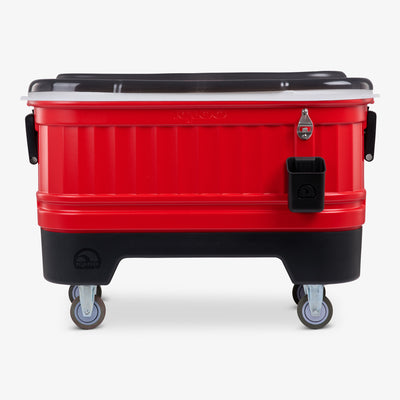 Front View | Party Bar 125 Qt Cooler::Red Star::Holds up to 158 cans