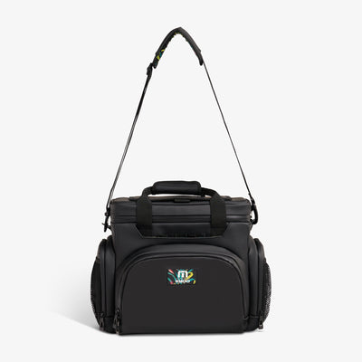 Strap View | TravisMathew Cart Jockey Tote Cooler Bag::::Adjustable, padded shoulder strap