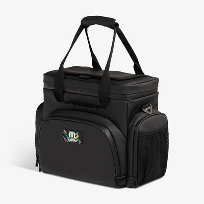 Angle View | TravisMathew Cart Jockey Tote Cooler Bag::::Golf tee slots