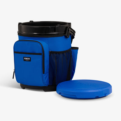 Lid Off View | 20 Qt Cooler Bucket::Sport Blue::Hard liner, base & lid