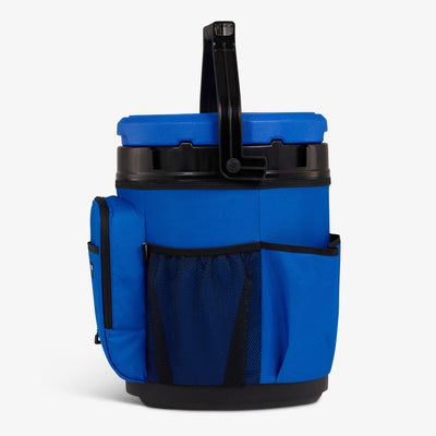 Profile View | 20 Qt Cooler Bucket::Sport Blue::Softside exterior w/storage