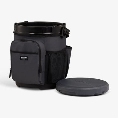 Lid Off View | 20 Qt Cooler Bucket::Tactical Gray::Hard liner, base & lid