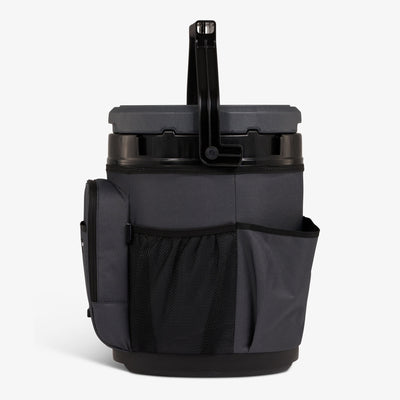 Profile View | 20 Qt Cooler Bucket::Tactical Gray::Softside exterior w/storage