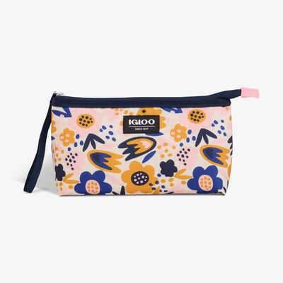 Front View | Kids Lunch Snack Bag::Floral::Compact size