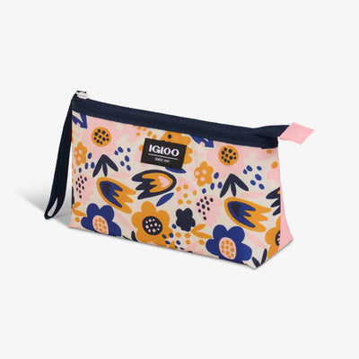 Angle View | Kids Lunch Snack Bag::Floral::GRS recycled material