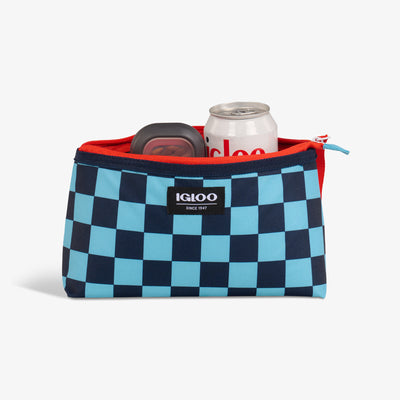 Packed View | Kids Lunch Snack Bag::Checkers::Water-resistant exterior