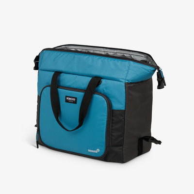 Open View | Latitude Snapdown 36-Can Cooler Bag::Modern Blue::MaxCold insulation 