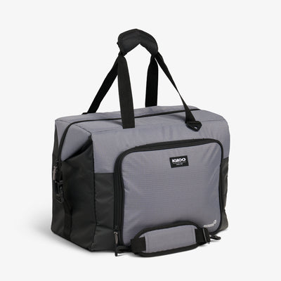 Angle View | Latitude Snapdown 36-Can Cooler Bag::Carbonite::Storage pocket 