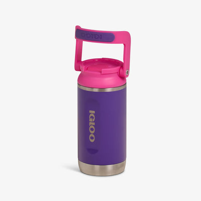 12 Oz Kids Insulated Water Bottle with Leakproof Spout Lid and