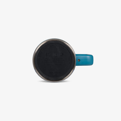 Bottom View | 15 Oz Coffee Mug::Modern Blue::Built-in coaster 