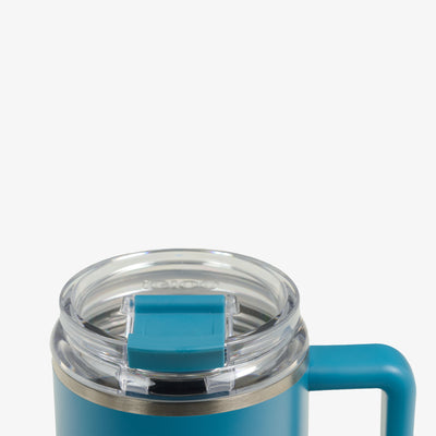 Lid Closed View | 15 Oz Coffee Mug::Modern Blue::