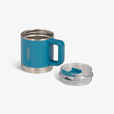 Lid Off View | 15 Oz Coffee Mug::Modern Blue::Double-wall, vacuum-insulated 