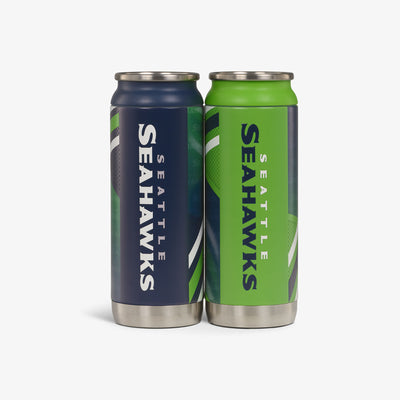 Back View | Seattle Seahawks Home & Away 16 Oz Can 2-Pack::::Durable stainless steel 