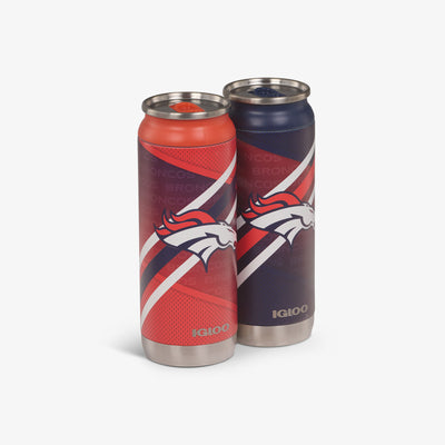 Angle View | Denver Broncos Home & Away 16 Oz Can 2-Pack::::Advanced hot & cold retention