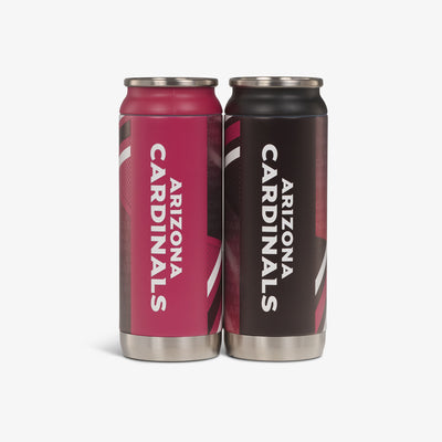 Back View | Arizona Cardinals Home & Away 16 Oz Can 2-Pack::::Durable stainless steel 