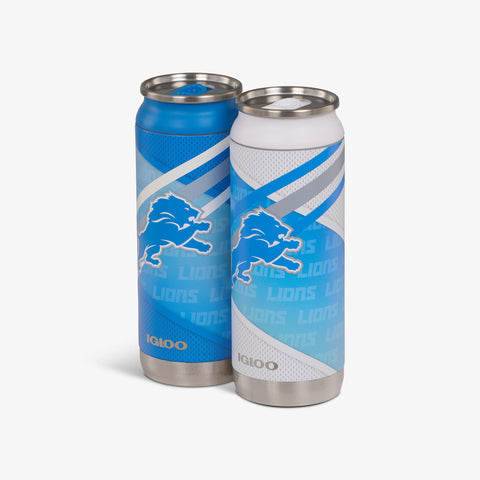 Angle View | Detroit Lions Home & Away 16 Oz Can 2-Pack::::Sliding mouth-opening tab