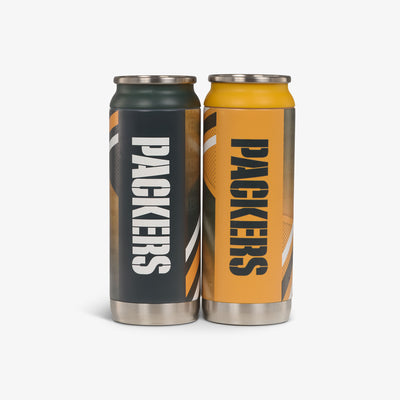 Back View | Green Bay Packers Home & Away 16 Oz Can 2-Pack::::Durable stainless steel 