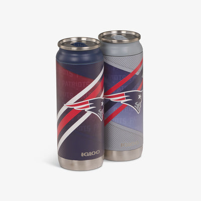 Angle View | New England Patriots Home & Away 16 Oz Can 2-Pack::::Advanced hot & cold retention