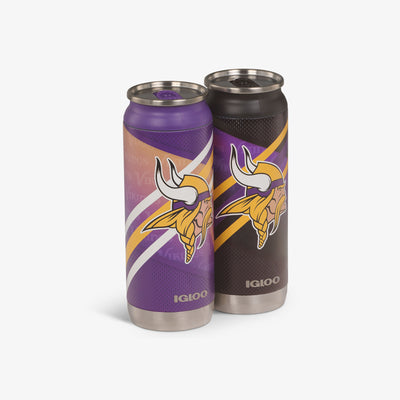 Angle View | Minnesota Vikings Home & Away 16 Oz Can 2-Pack::::Advanced hot & cold retention