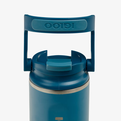 Lid View | 12 Oz Flip ‘n’ Sip Tumbler::Modern Blue::Retention: Up to 24hrs cold / 4hrs hot*