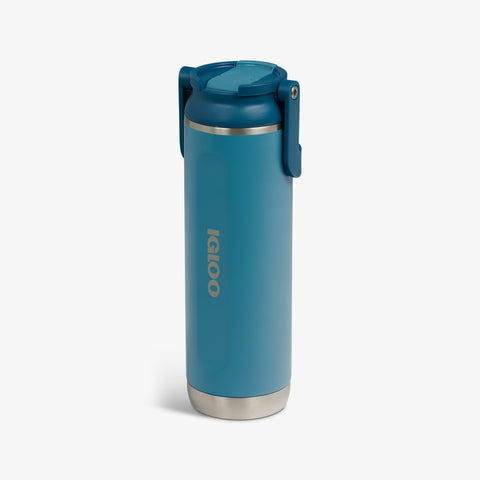 Angle View | 20 Oz Sport Sipper Bottle::Modern Blue::No-look-sip indicator