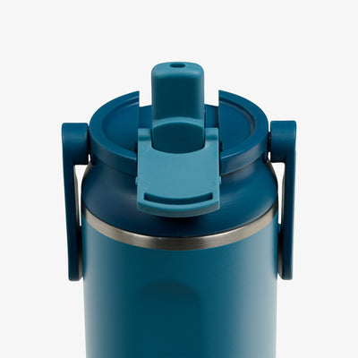 Lid Open View | 20 Oz Sport Sipper Bottle::Modern Blue::Leakproof Sport Sipper lid