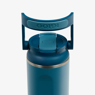 Lid View | 20 Oz Sport Sipper Bottle::Modern Blue::Retention: Up to 24hrs cold / 6hrs hot*