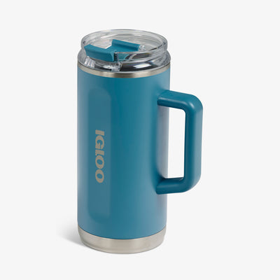 Angle View | 1L Beer Mug::Modern Blue::Advanced temperature retention 