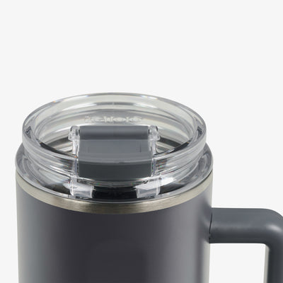 Lid Closed View | 1L Beer Mug::Carbonite::Leakproof Flip ‘n’ Sip lid. 