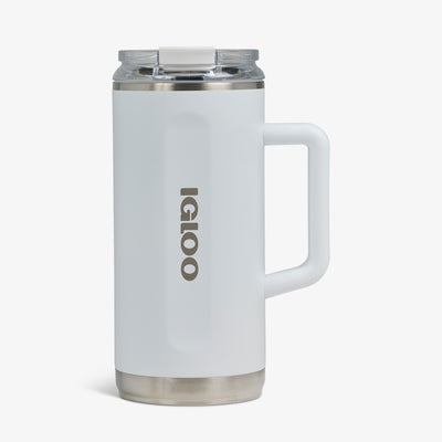 Front View | 1L Beer Mug::White::Durable stainless steel  